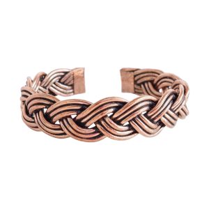 Copper Wire Braided Bracelet – Adjustable Cuff Bangle for Men & Women