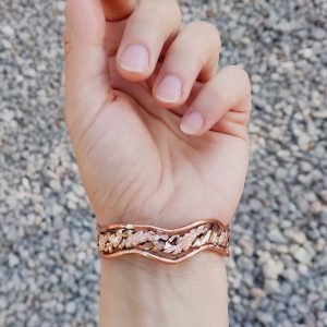Rugged Braided Copper Bracelet, Woven Cuff Bangle, Adjustable Unisex Copper Jewelry for Men and Women JW573