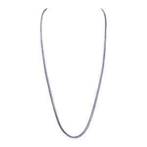 50cm Chrome-Plated Copper Wheat Chain Necklace– Precision-Crafted Foxtail Chain