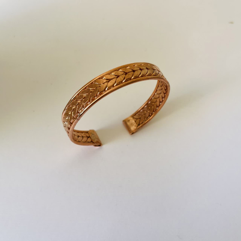 Double Twist Copper Bracelet – Unisex, Adjustable & Pure Copper
