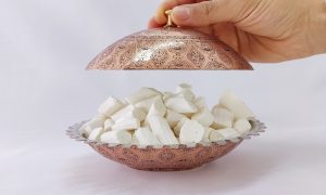 Dekoratif bakır şekerlik Osmanlı motifleriyle süslü