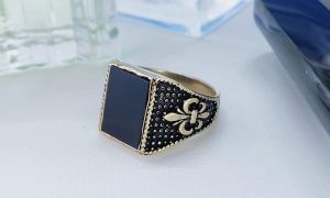 Brass hoop earrings resembling gold