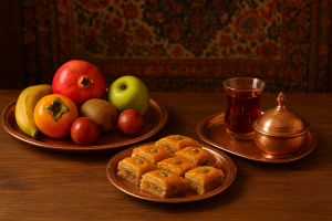 Şık sunumlar için bakır servis tepsisi