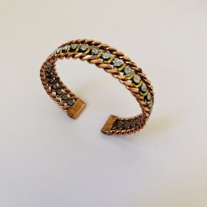 Interlace Core Copper & Brass Bracelet – Timeless Unisex Design JW663.2