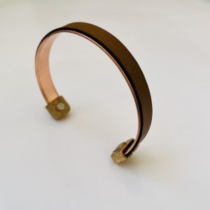 Magnetic Copper Leather Bracelet | Simple Unisex Cuff JW666.5