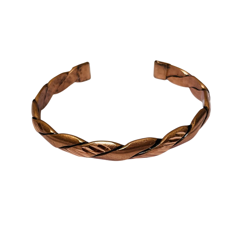 woven copper cuff bracelet